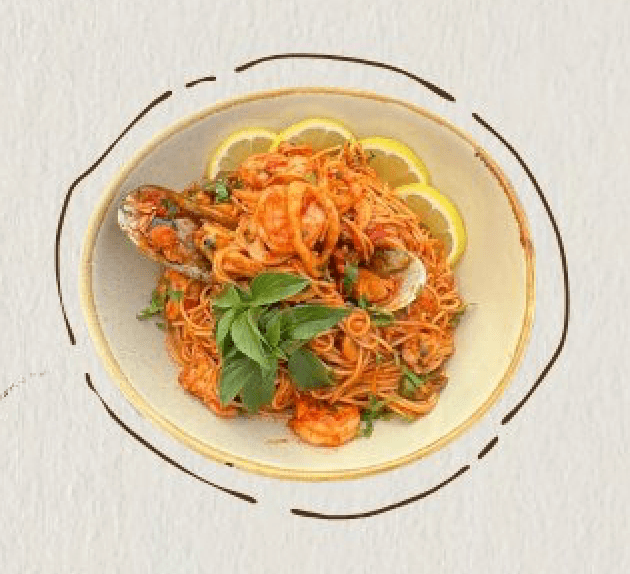 مكرونة سي فود (Seafood Pasta)