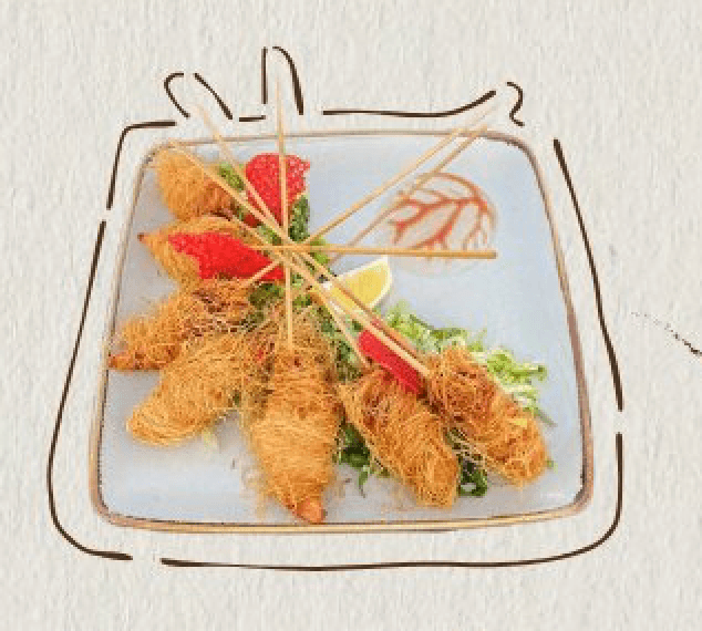 جمبري كنافة (Shrimp Kunafa)