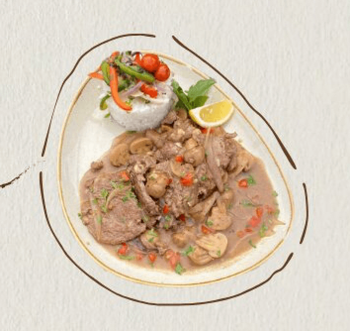 لحم بالفطر (Meat with mushrooms)