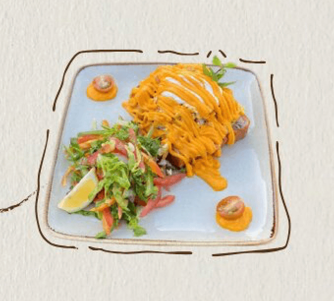 سكرامبل دجاج مدخن (Smoked Chicken Scramble)